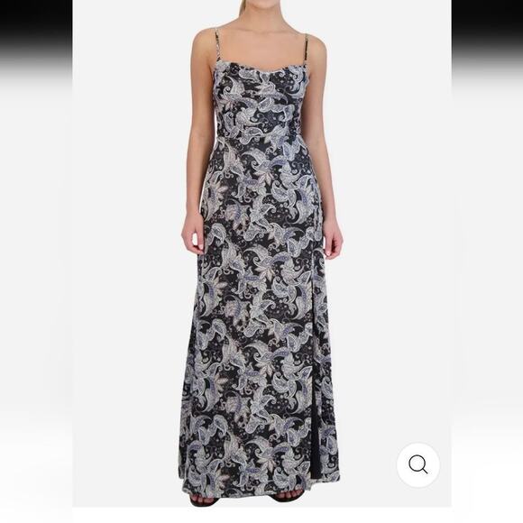 LAUNDRY by Shelli Sigal Paisley Maxi Cocktail/Party/Prom Dress sz 0 2 6 New‎ - Picture 1 of 12